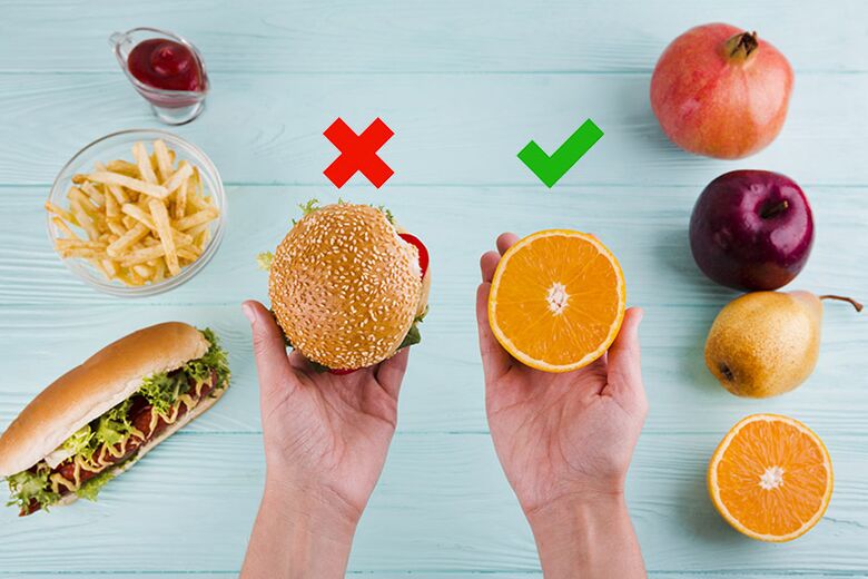 Ak chcete schudnúť, rýchle občerstvenie je nahradené ovocím