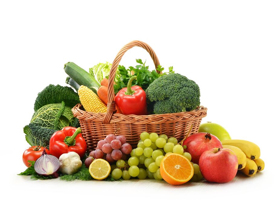 čerstvé ovocie a zelenina na diéte
